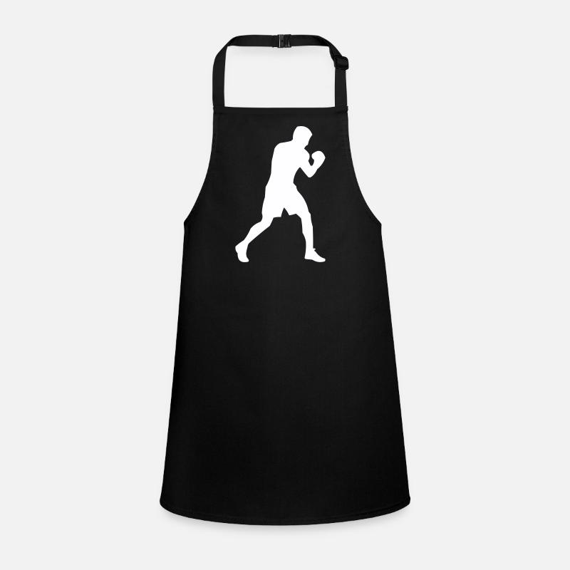 Silhouette de boxeur en mouvement Tablier Enfant