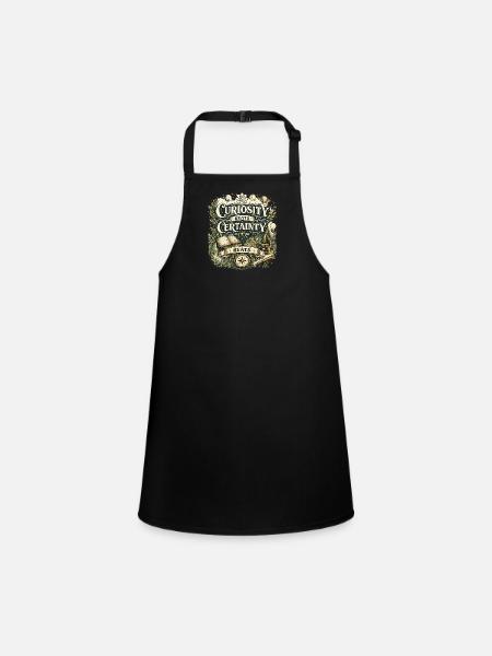 Curiosity Beats Certainty - Children's Apron - black - Front