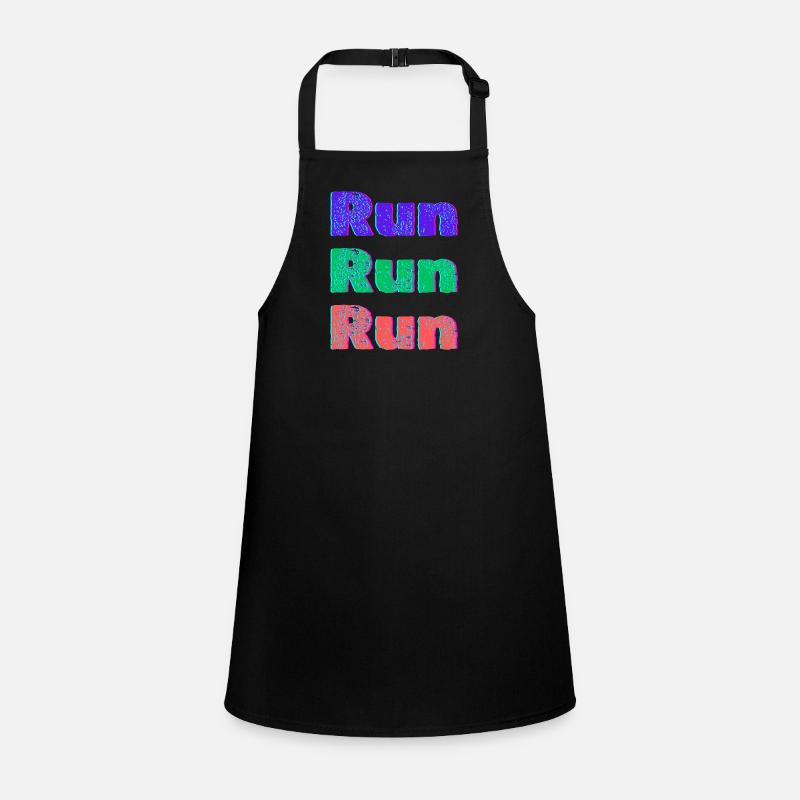Run run run - Children's Apron - black