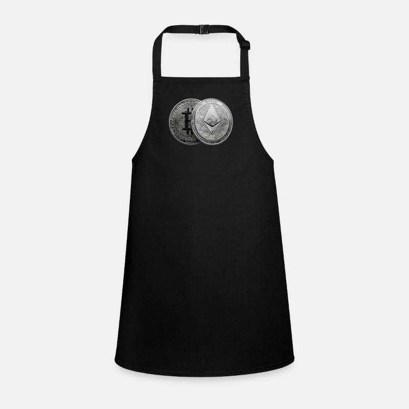 Crypto Symbols Shirts - Children's Apron - black