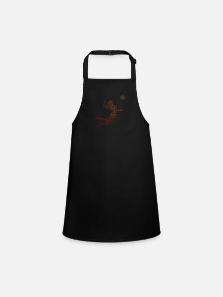 Women's Men's Volleyball Volleyball - Children's Apron - black - Front