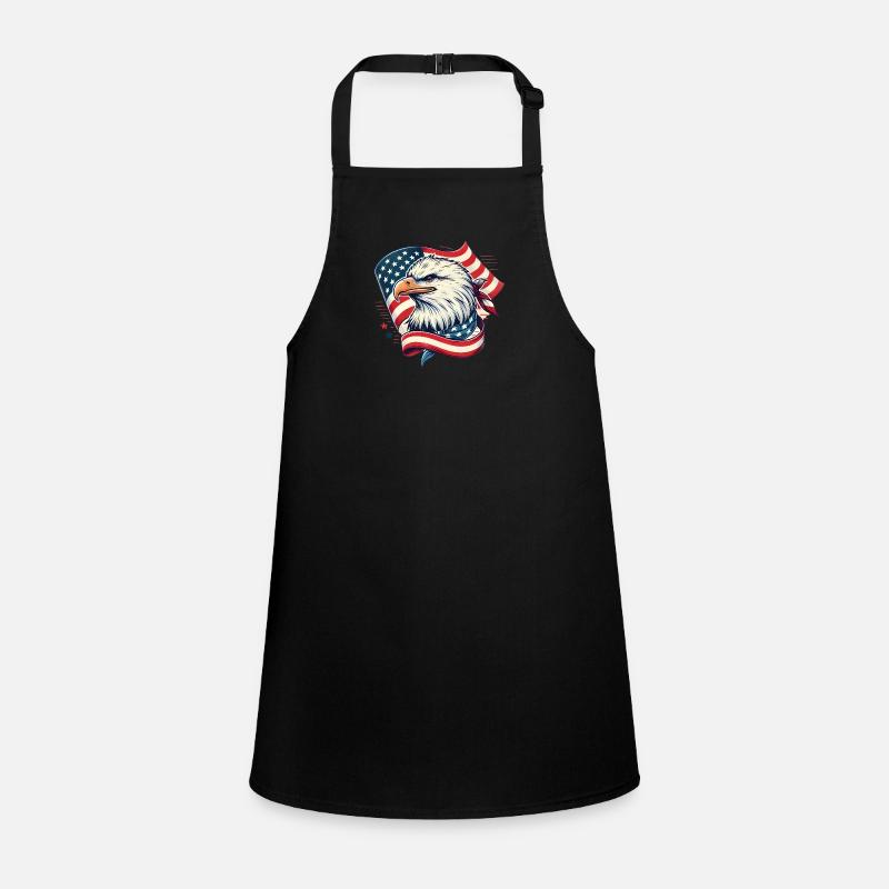 Patriotic Eagle with American Flag Children's Apron