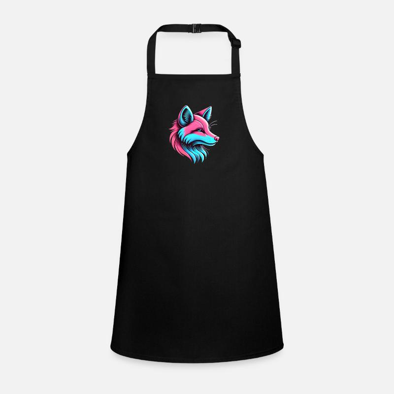 Neon Fox Glow Artistic Design Children's Apron