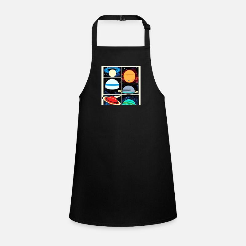 Planets on space comics style Children's Apron