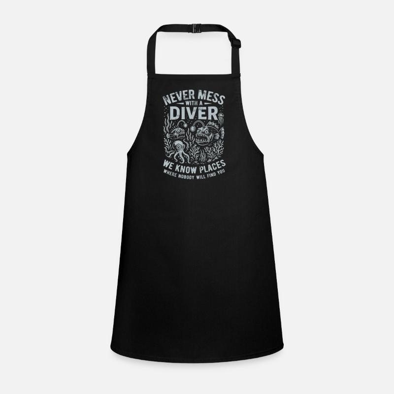 Never mess with a diver - saying Children's Apron