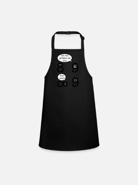 Mathematics Joke - Children's Apron - black - Front