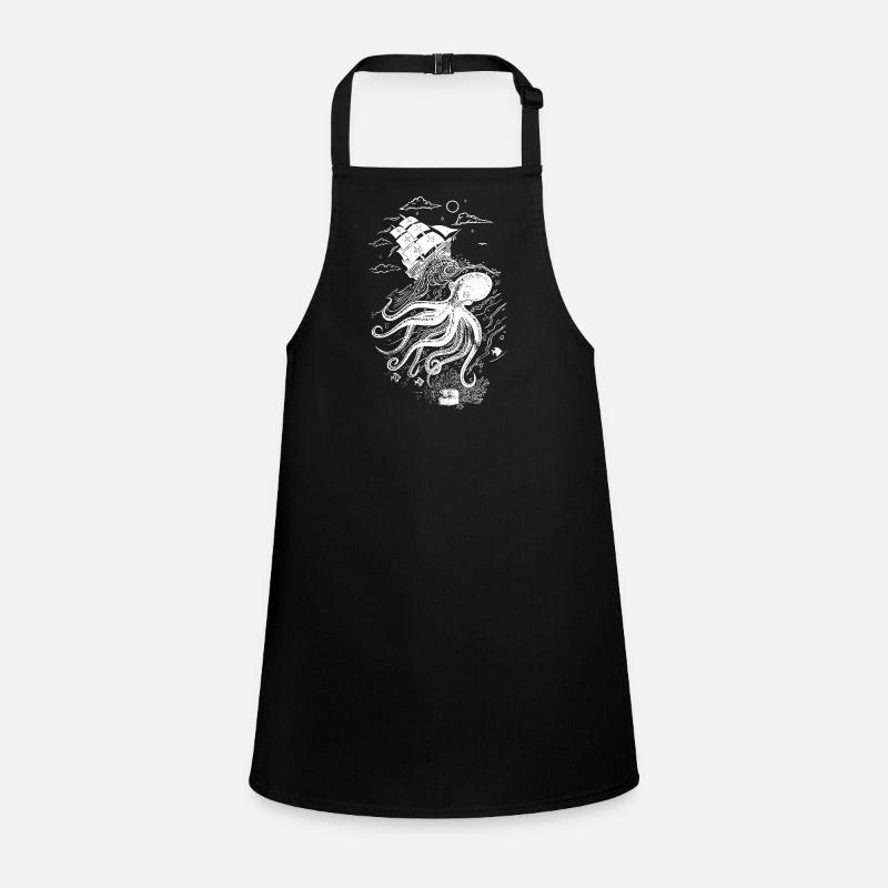 Der Kraken - Octopus im Meer T-Shirt Schürze für Kinder