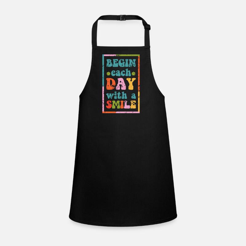 t-shirt de motivation smile day effet grunge Tablier Enfant