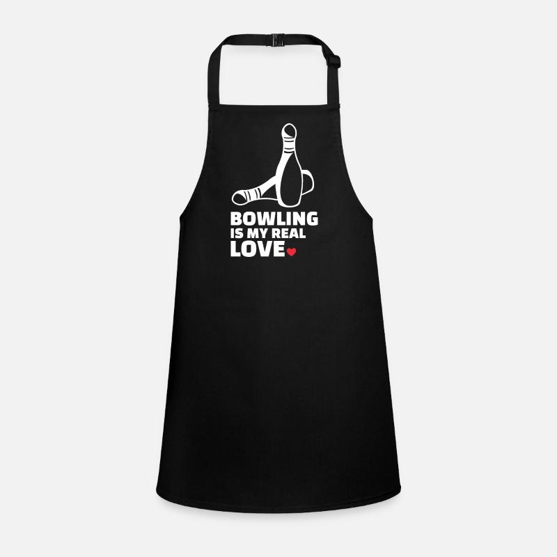 Ich Liebe Bowling Stylish Bowling Silhouette Schürze für Kinder