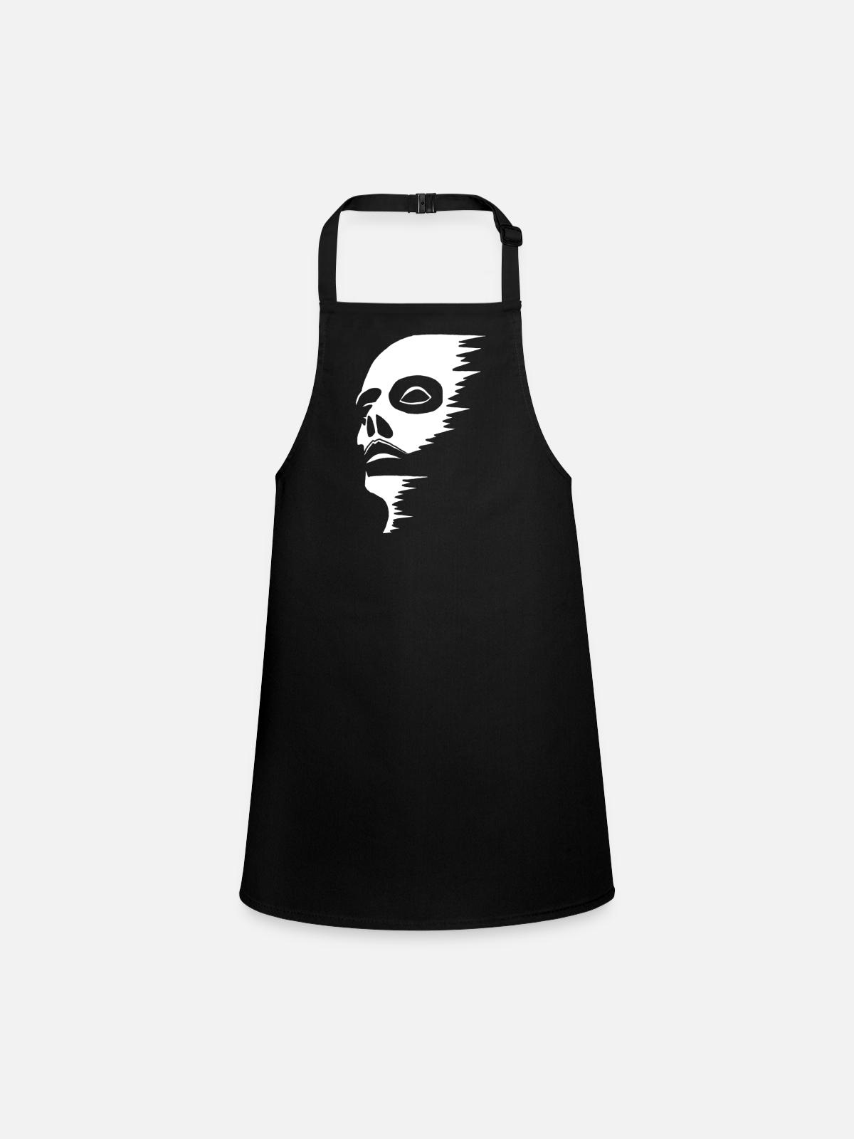 Ghostly face - Children's Apron - black - Front