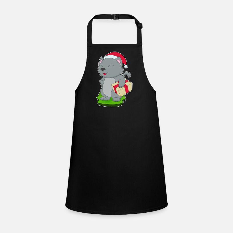Cat Christmas Package Children's Apron