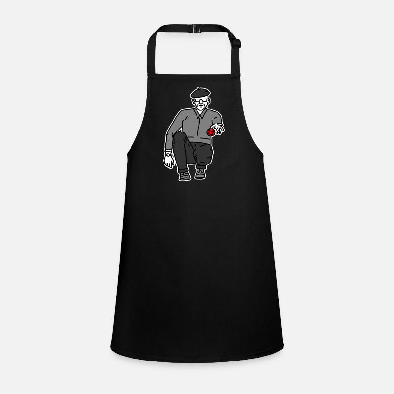 Petanque Player Left-Handed Children's Apron