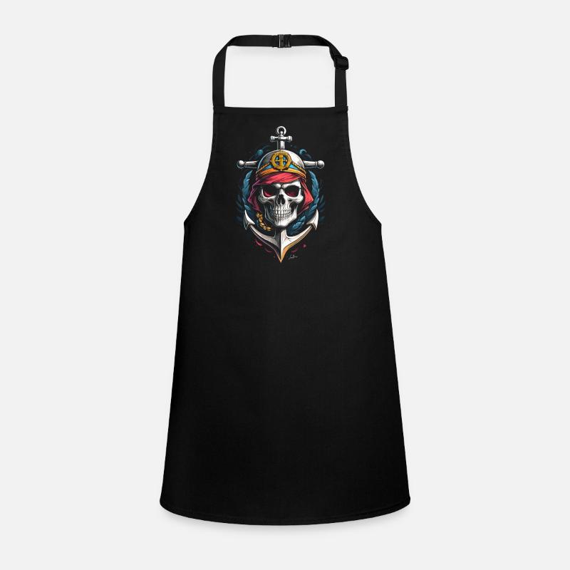 Navy Anchor Skull Children's Apron