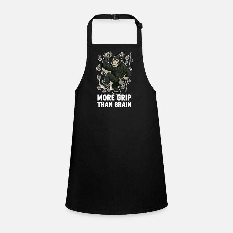 More Grip Than Brain – Gorilla bouldering Children's Apron
