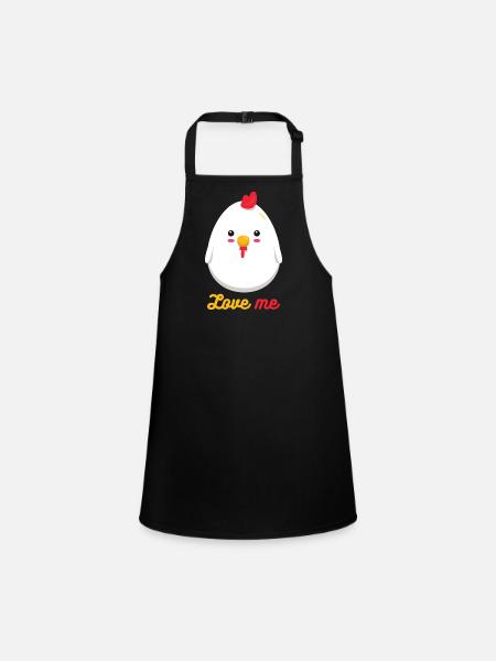 Coq - Tablier Enfant - noir - Devant