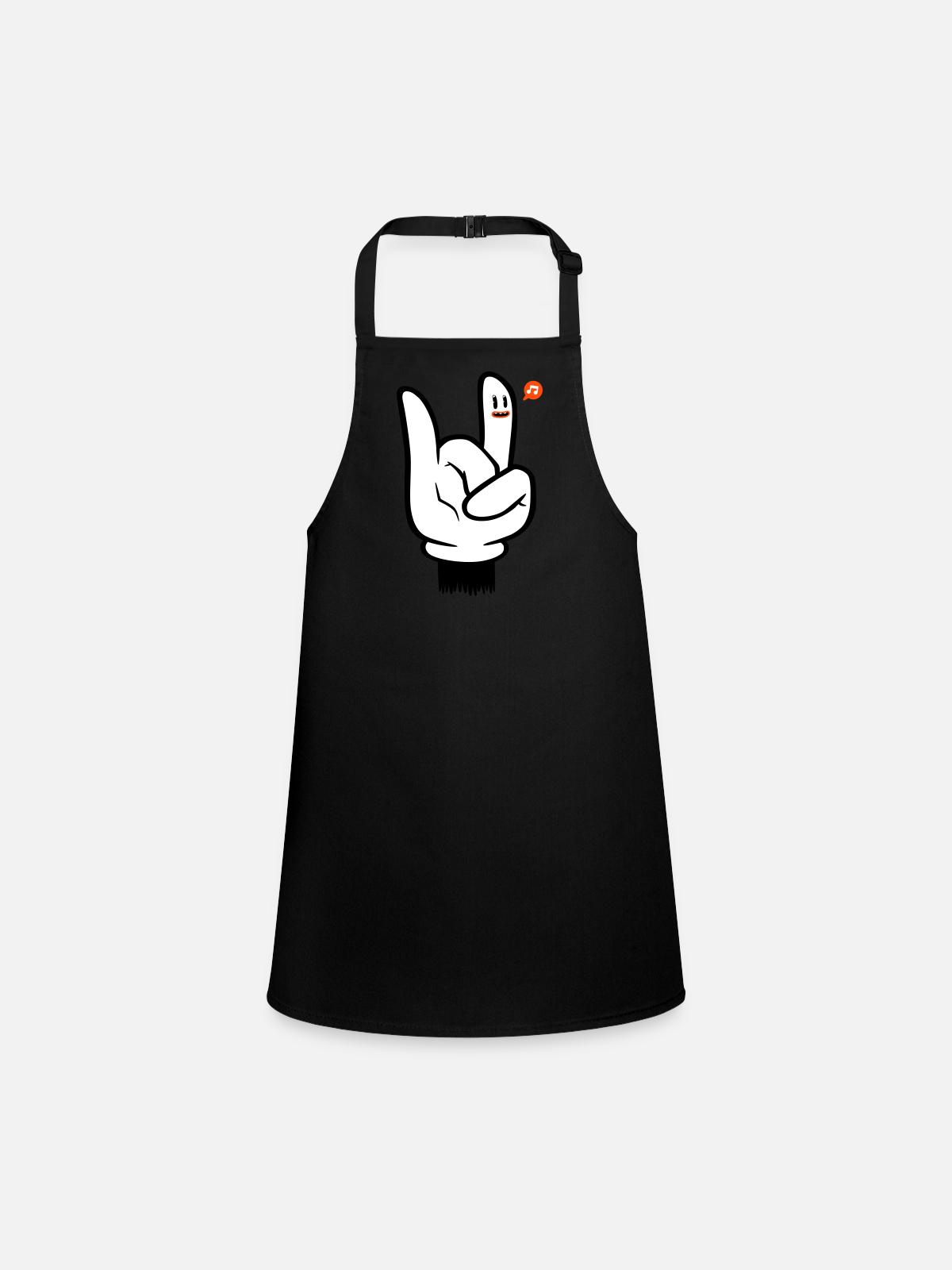 Rock You - Children's Apron - black - Front