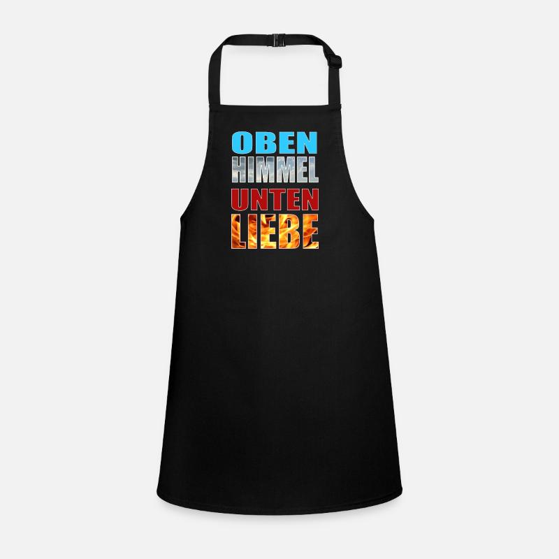 Oben Himmel unten Liebe Schürze für Kinder