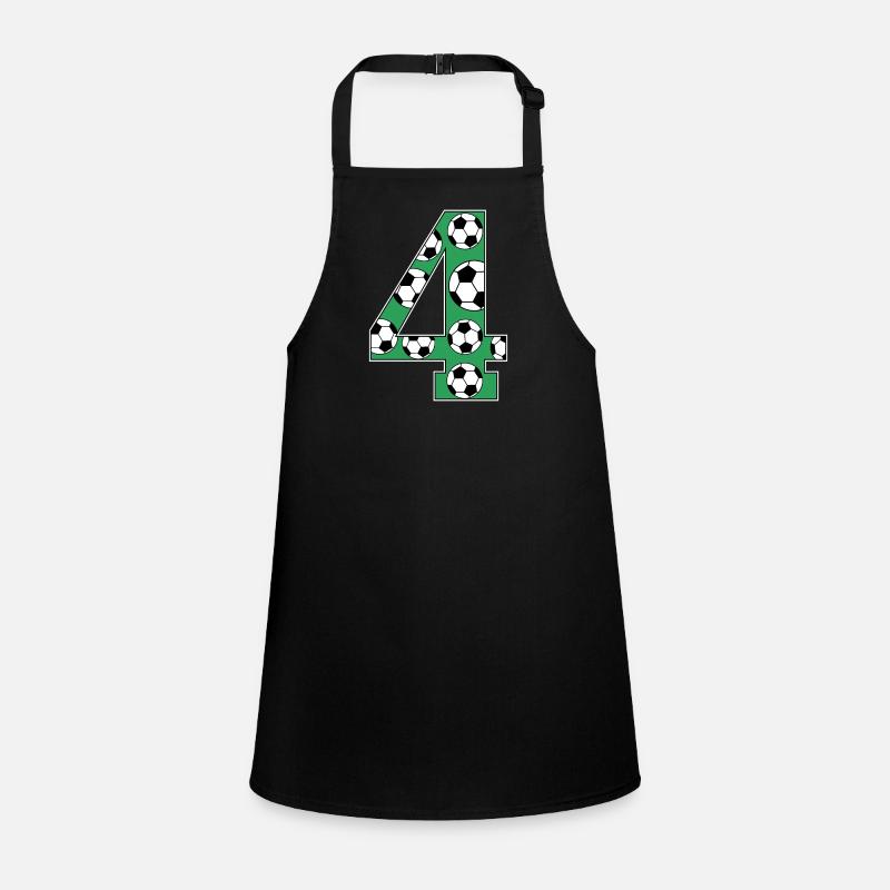 4e anniversaire Football Green Tablier Enfant