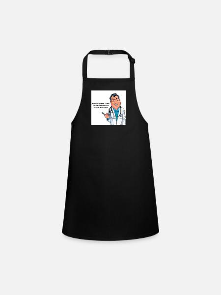 Drôles de médecins - Tablier Enfant - noir - Devant