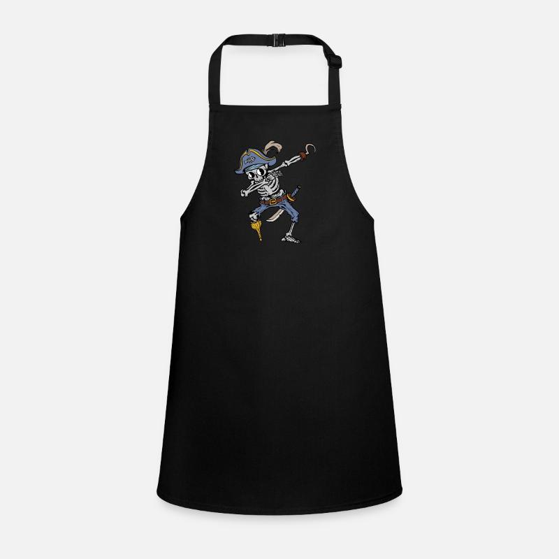 Dabbing Skeleton Pirate Halloween Costume Kids Children's Apron