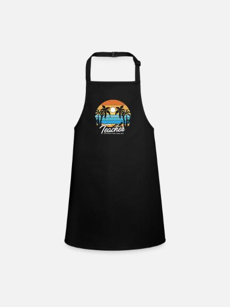Teacher Summer Recharge Required Last Day Of - Children's Apron - black - Front