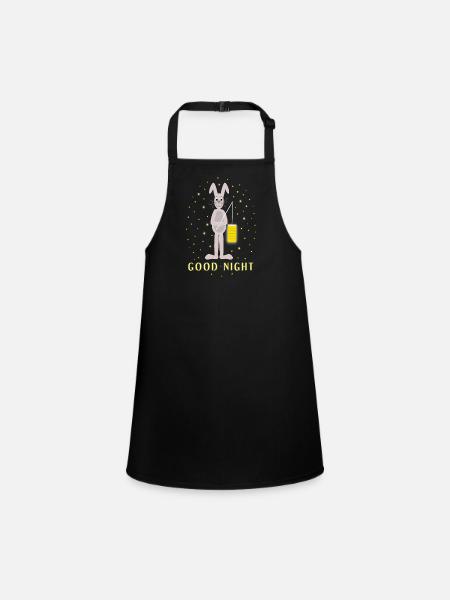 bonne nuit chemise de couchage bonne nuit - Tablier Enfant - noir - Devant