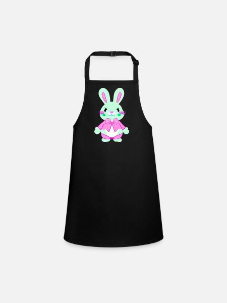 nedlcher Easter Bunny - Children's Apron - black - Front