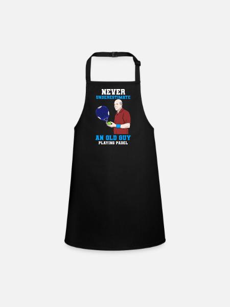 Padel Paddle Racket Tennis Sport I Gift - Children's Apron - black - Front