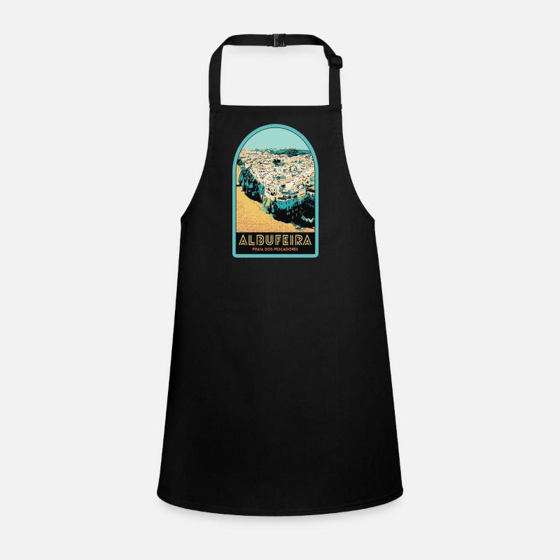 Illustration Albufeira aerial view Children's Apron