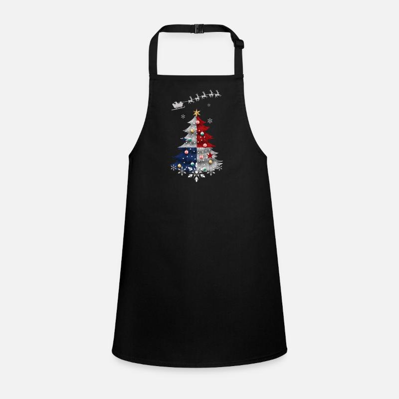 Christmas tree with Panama flag Children's Apron