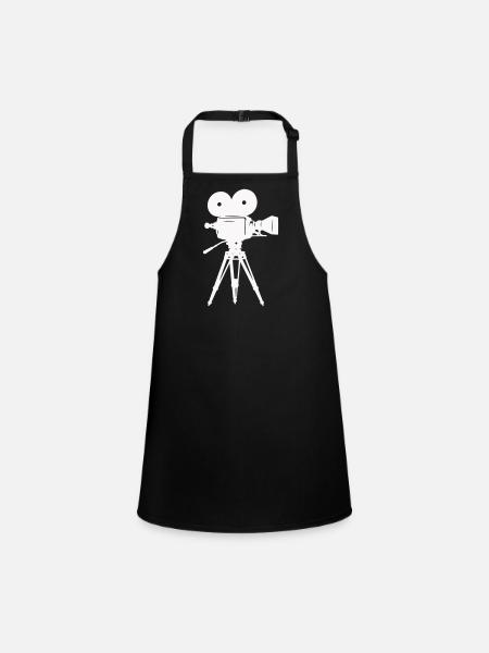 Film Camera Camera - Children's Apron - black - Front