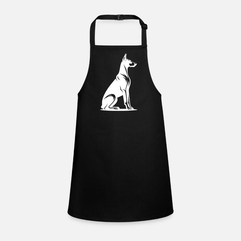 Silhouette du chien de garde doberman loyal Tablier Enfant