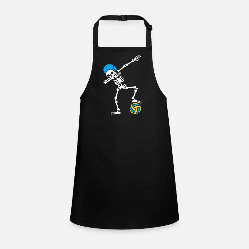 Skeleton Spike Volleyball Halloween Tablier Enfant