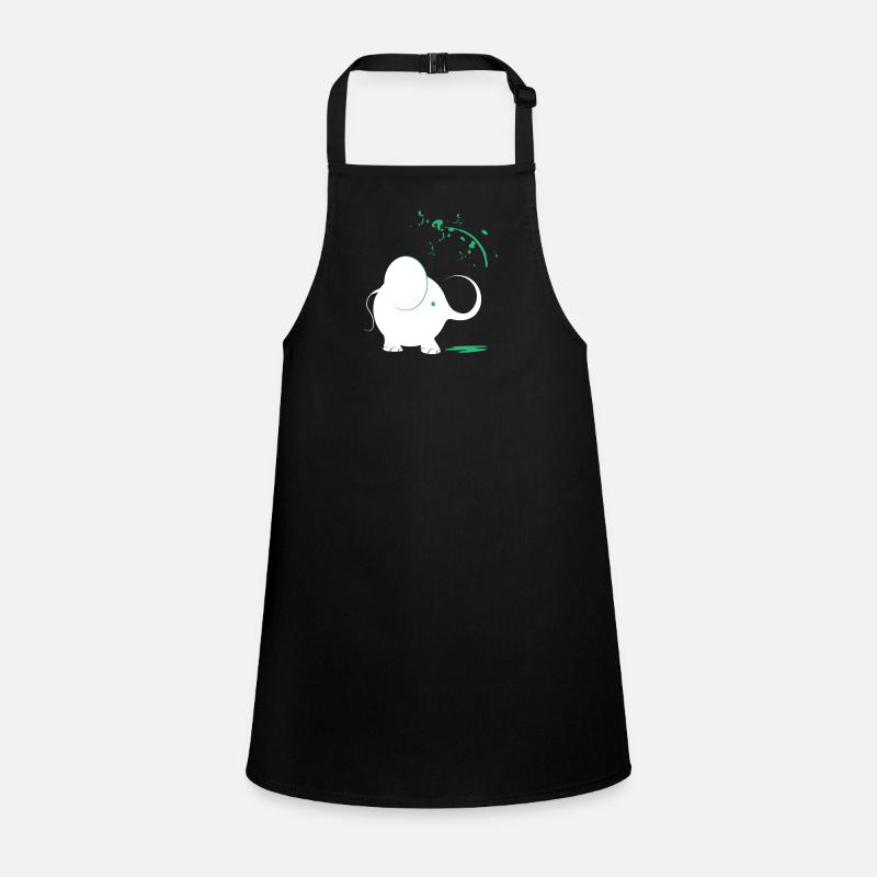 White elephant with turquoise paint Children's Apron
