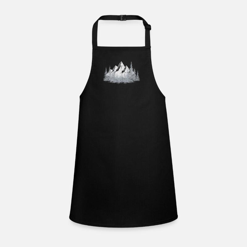 Serene Mountain Forest Silhouette Children's Apron