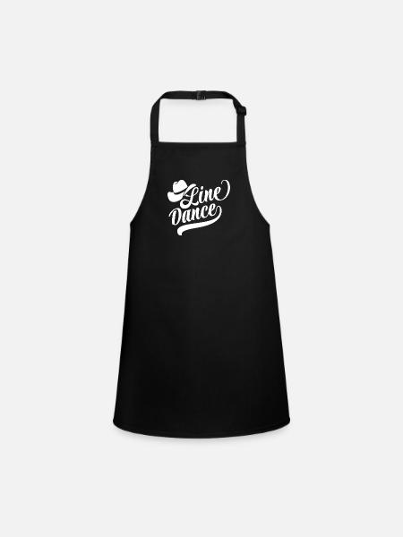 Linedance Fan - Linedancing Country Fan - Cadeau - Tablier Enfant - noir - Devant