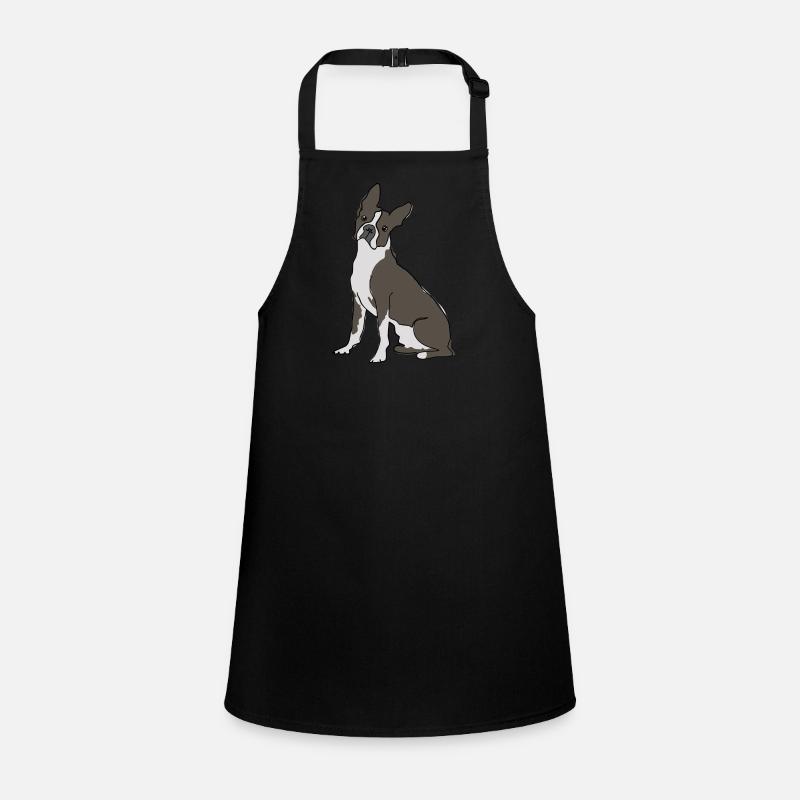 Boston Terrier Line Drawing Children's Apron