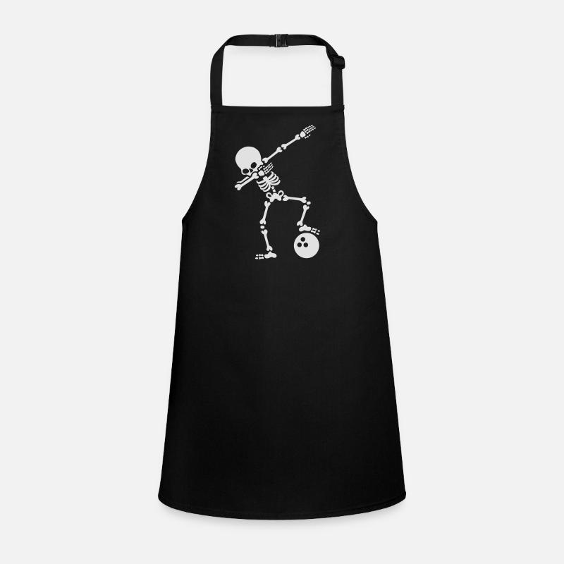 Dab skeleton dabbing bowling ball Schürze für Kinder