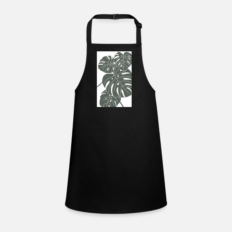 Monstera digital Art vert/blanc Tablier Enfant