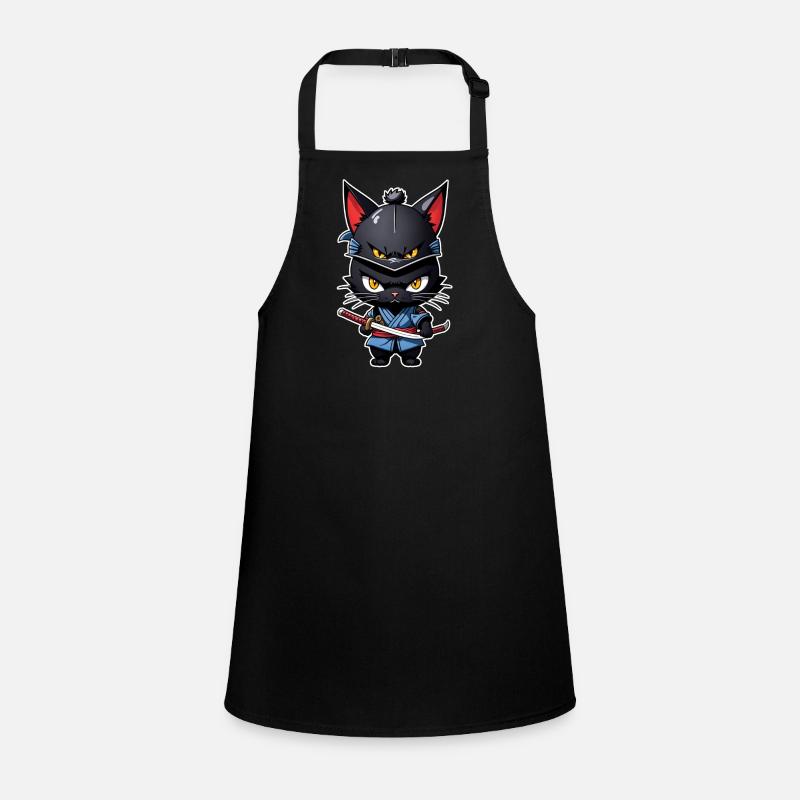 chat ninja - chaton samourai Tablier Enfant