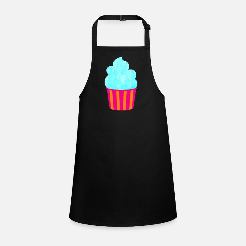 Eis Icecream Becher Streifen cyan Sommer Eiscreme Schürze für Kinder