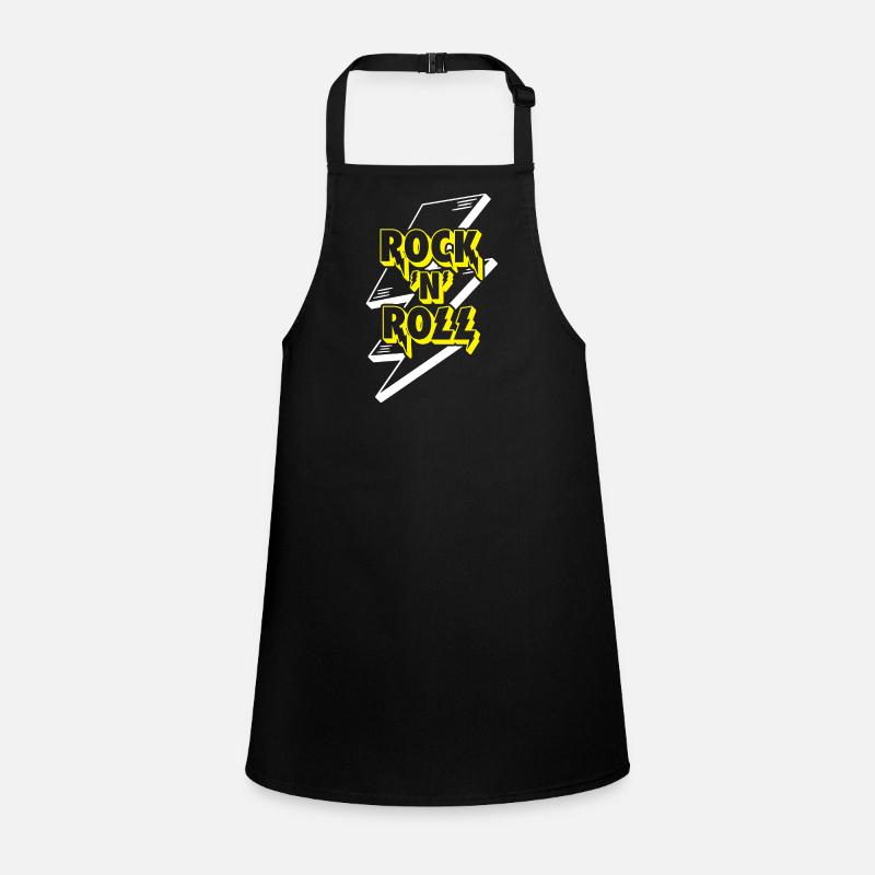 Rock 'N' Roll Lightning Bolt 3D Logo Children's Apron