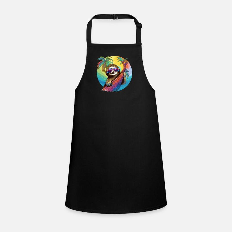 Cool Sloth Gift Holiday Late Riser Children's Apron
