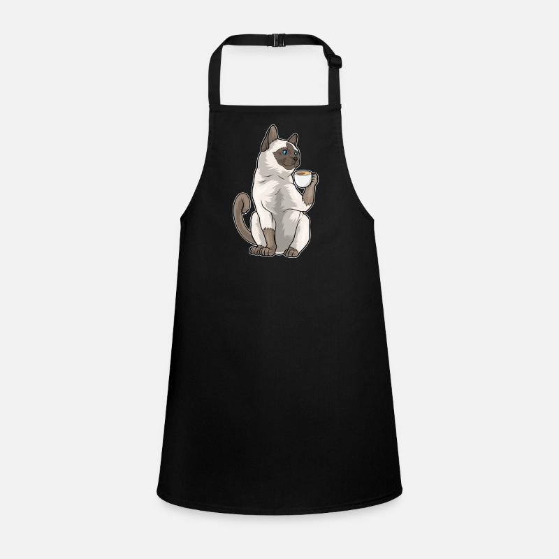 Tasse à café chat siamois Tablier Enfant