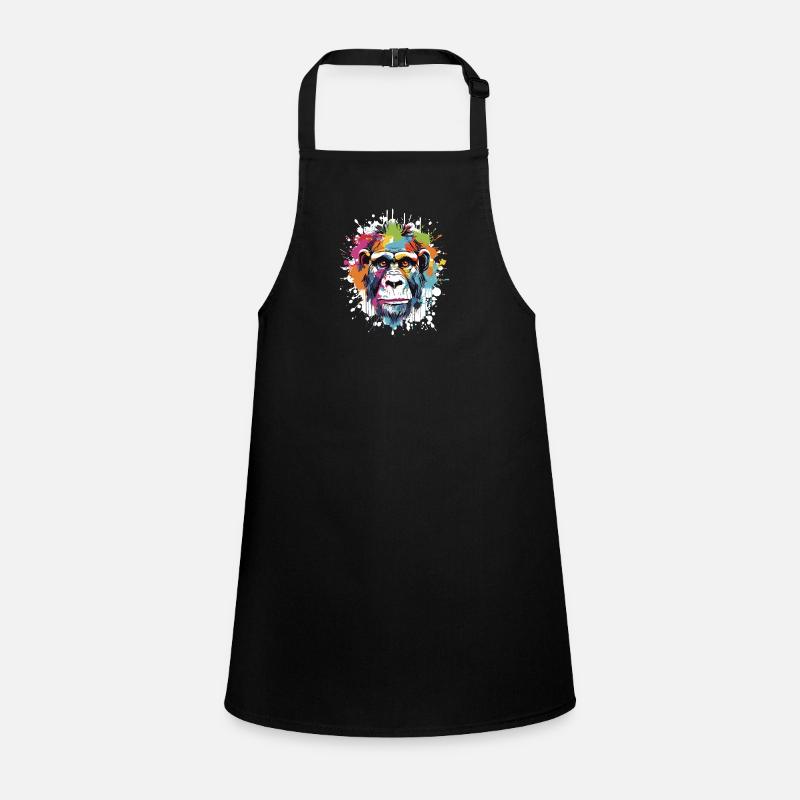 Monkey Animal Pop Art Head Children's Apron