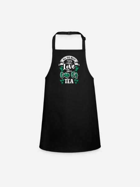 Tea Drinkers Cozy Tea Lovers Teas - Children's Apron - black - Front