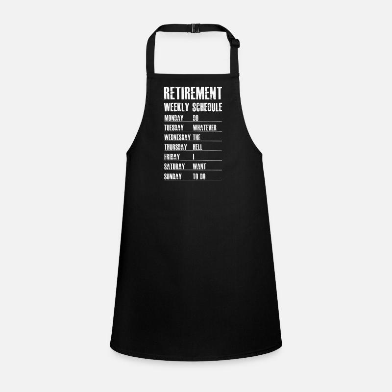 Retirement Weekly Schedule Children's Apron