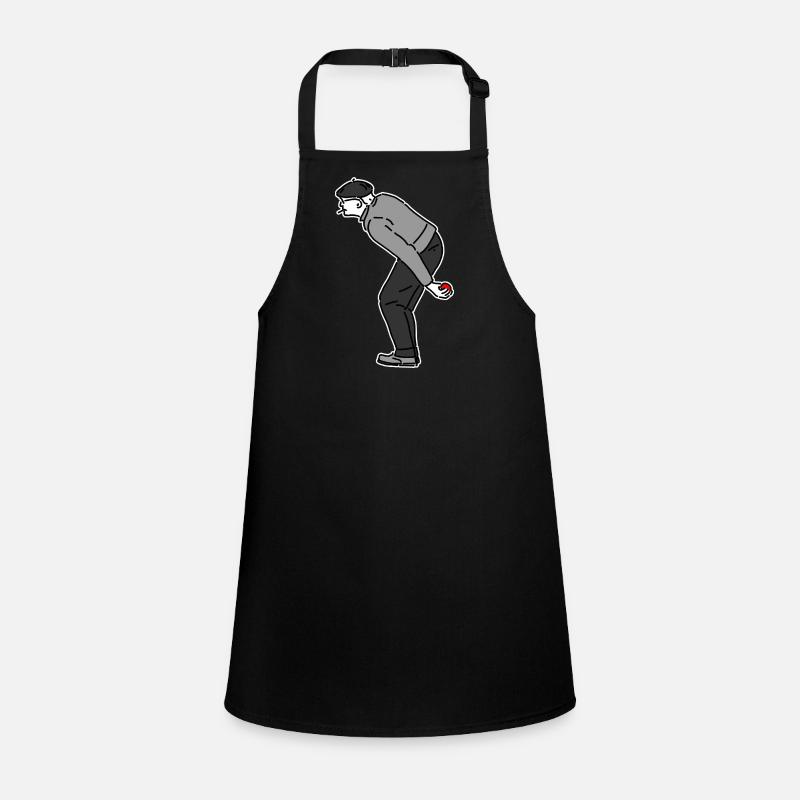 Petanque Player Left-Handed Children's Apron