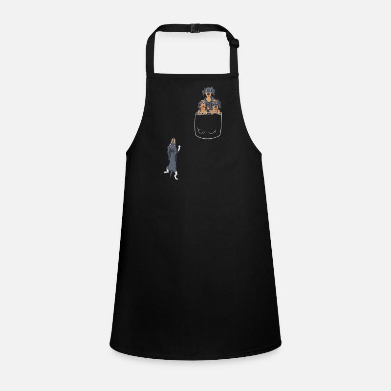 T-Shirt mit Dackeltasche Schürze für Kinder