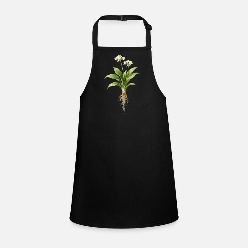 Design botanique de la plante d’ail sauvage Tablier Enfant